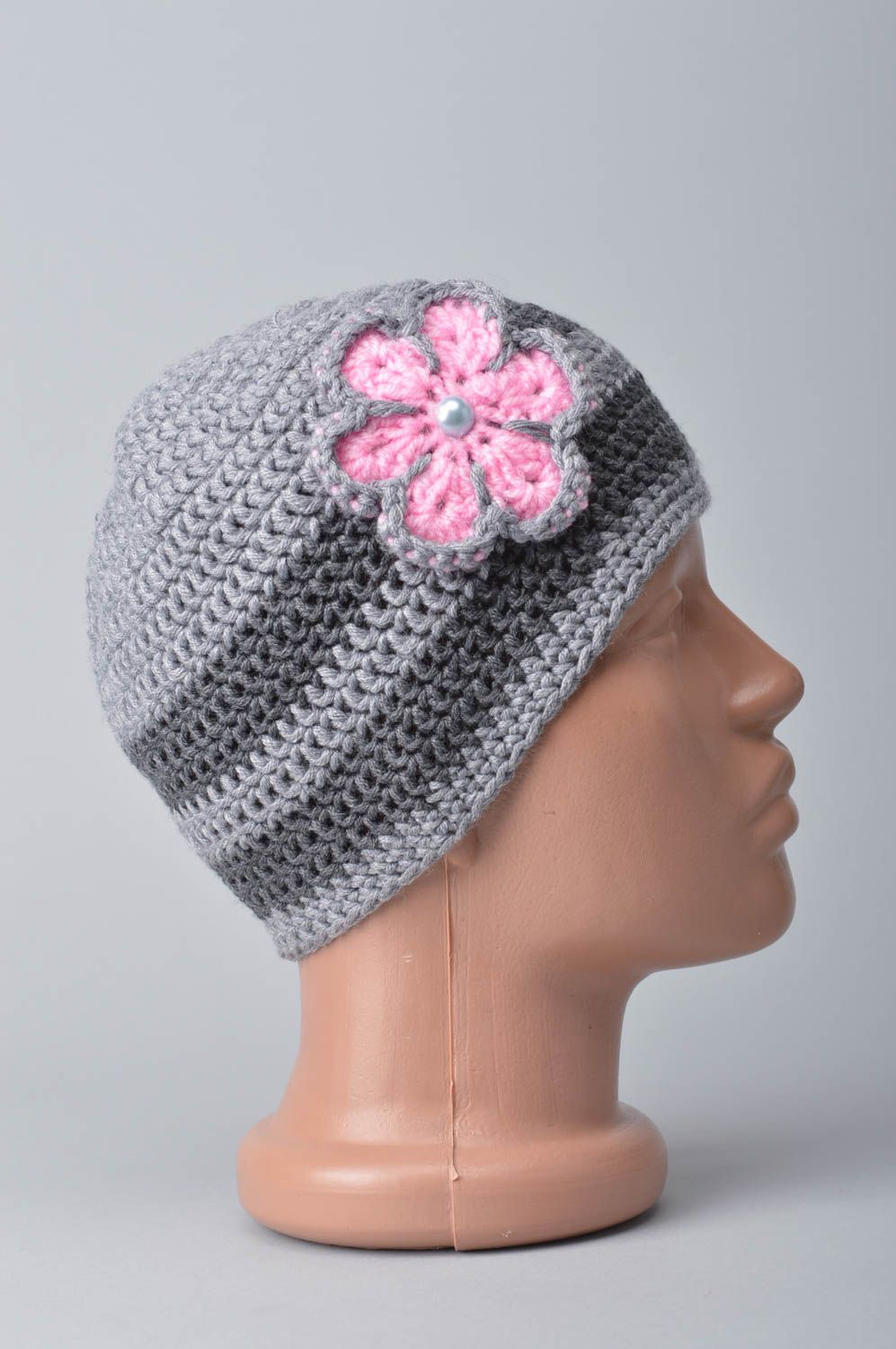 Handmade warm hat crochet baby hat girls accessories hats for kids kids gifts photo 3