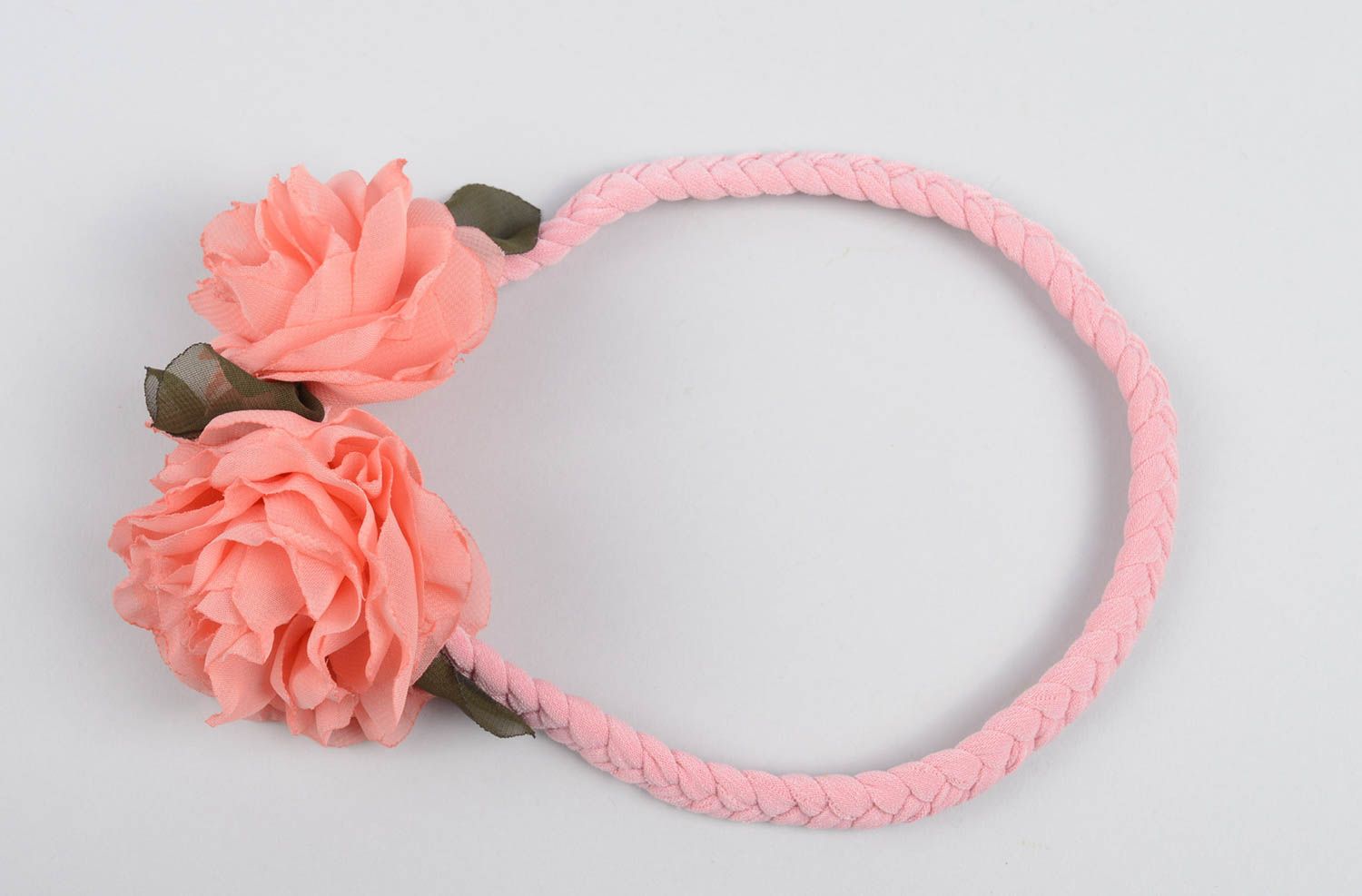 Haarband mit Blume handgemacht Haar Accessoire Designer Schmuck luftig foto 4