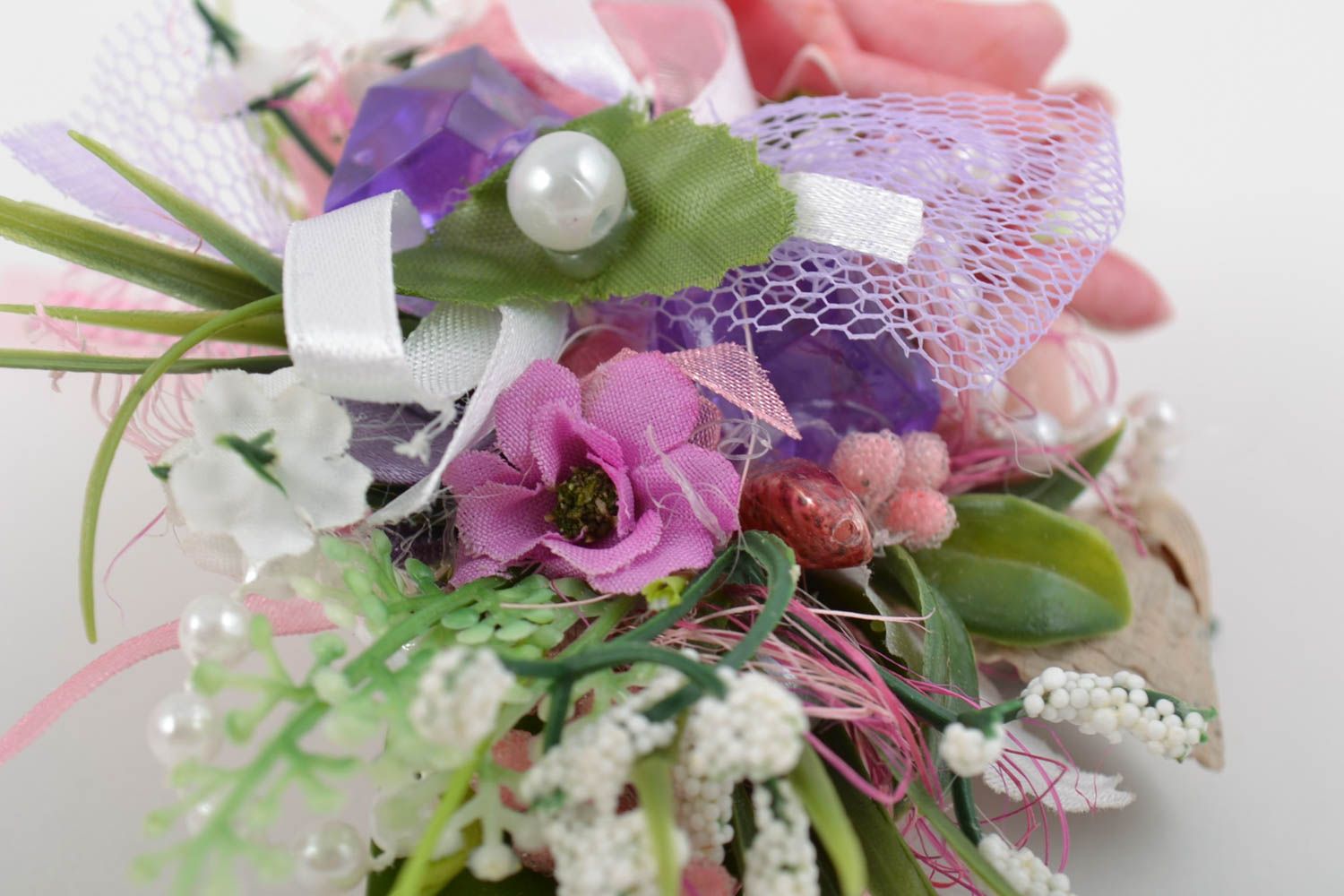 Handmade wedding boutonniere stylish wedding accessory flower bride jewelry photo 2