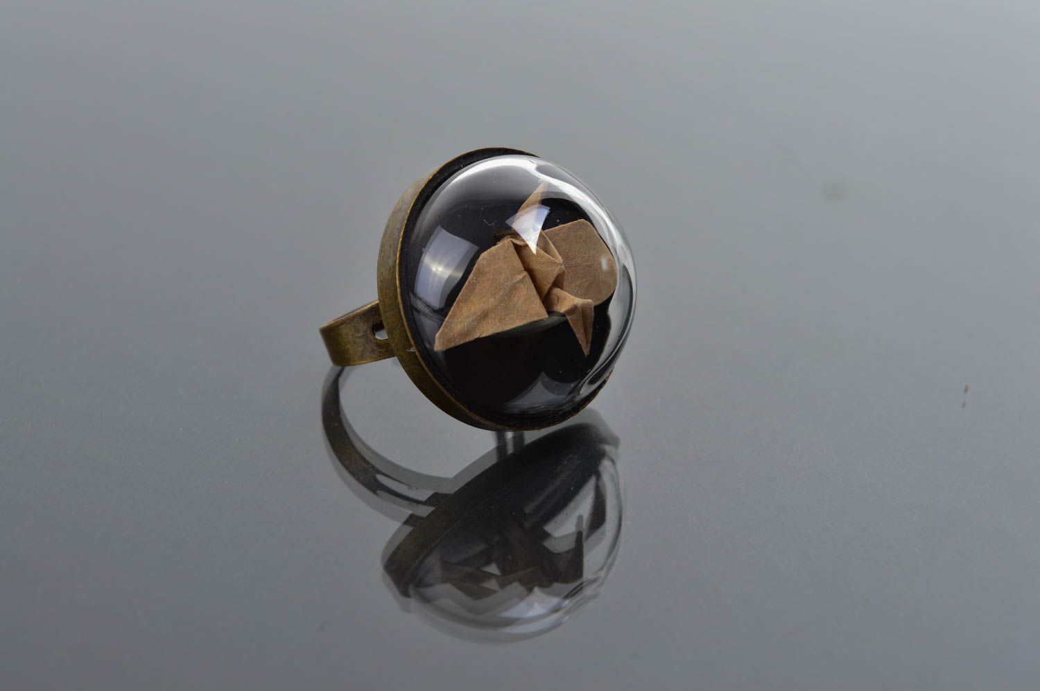 Anello da donna fatto a mano anello di metallo bello accessori originali
 foto 5