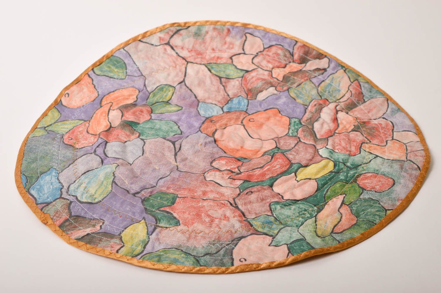 Beautiful handmade fabric coaster cute hot pads kitchen textiles gift ideas photo 5