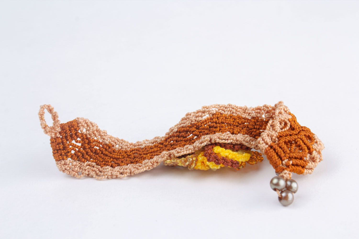 Широкий плетеный браслет  фото 5