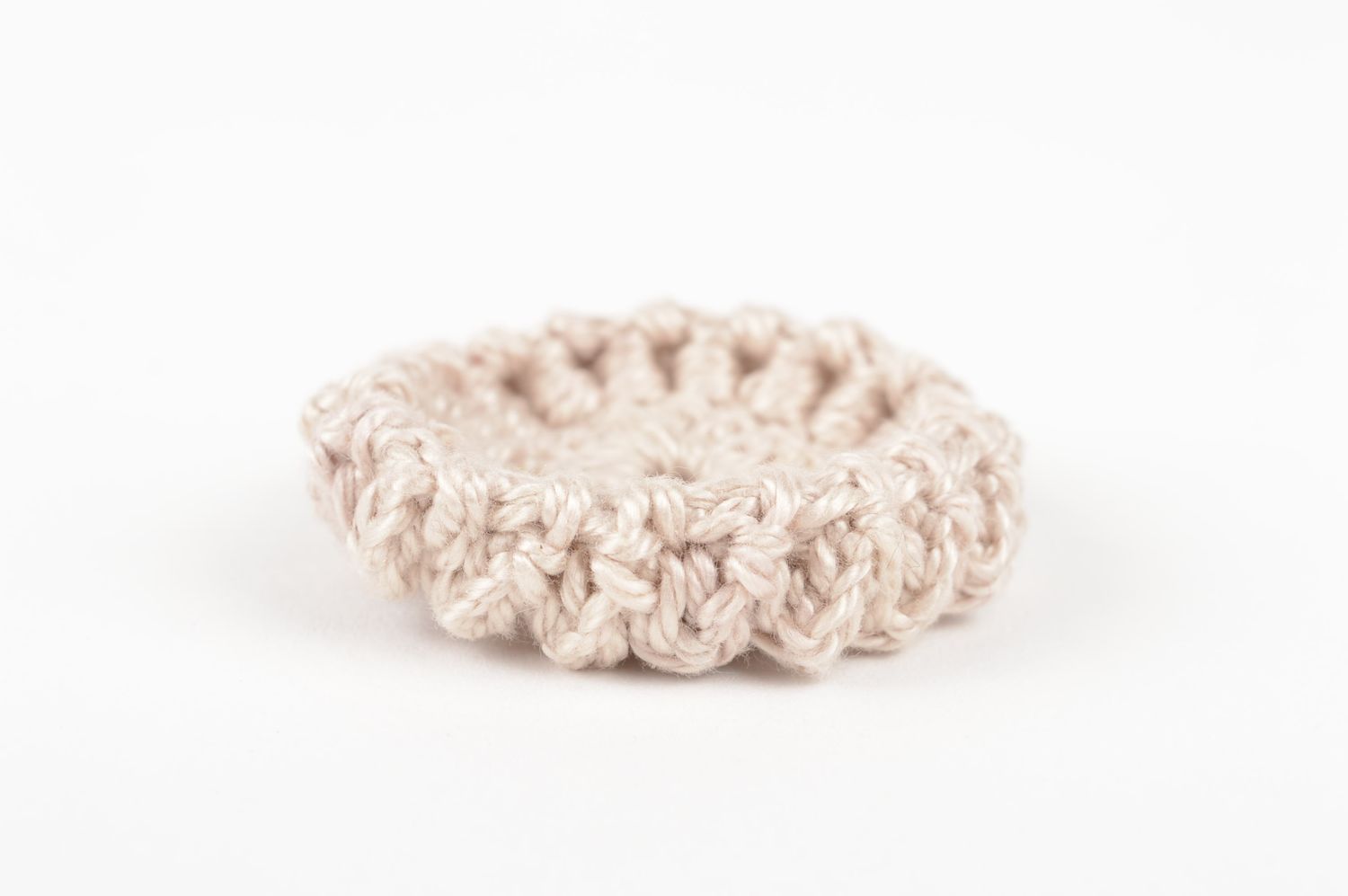 Handmade jewelry fittings unusual blank for brooch crocheted flower blank photo 4