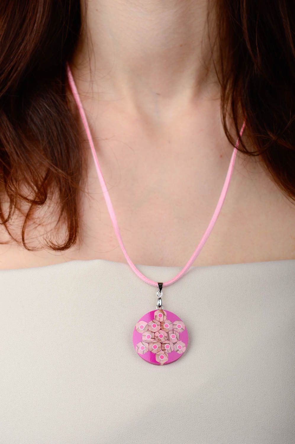 Handmade pendant designer accessory gift ideas unusual jewelry women pendant photo 2