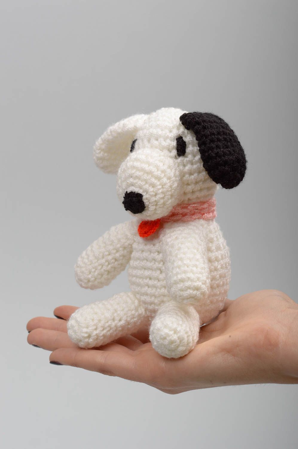 Jouet chien Peluche faite main Accessoire femme tricoté au crochet coton photo 5
