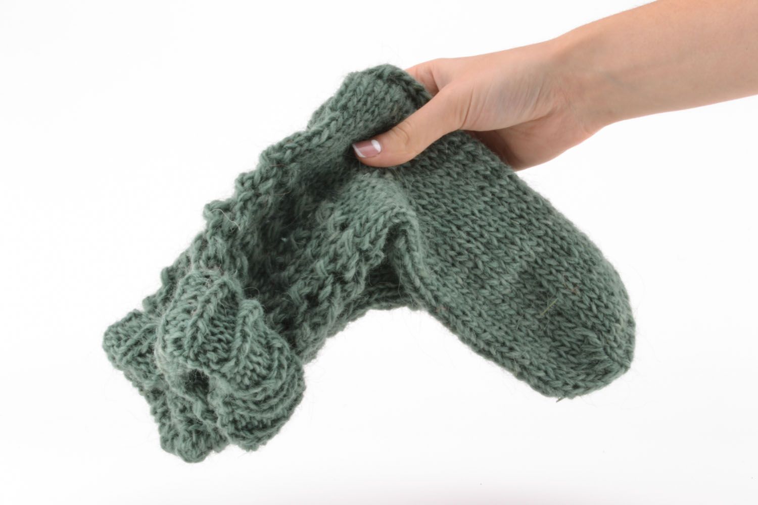 Chaussettes tricotées laine faites main photo 5