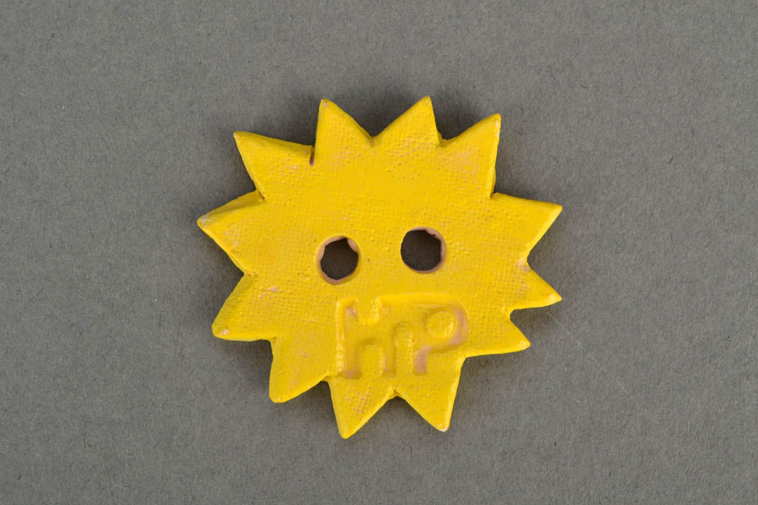 Ceramic button Sunflower photo 4