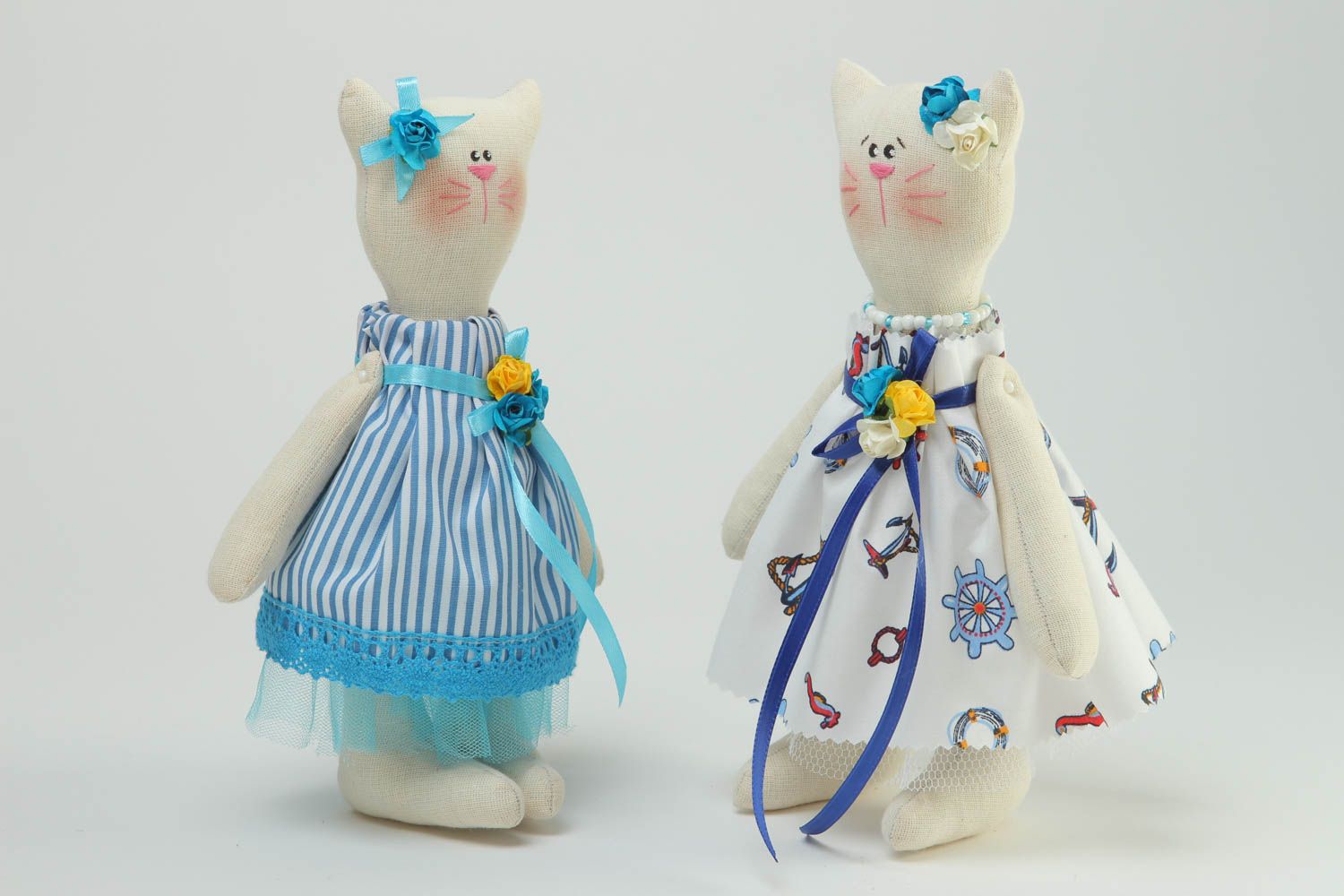 Stofftiere Katzen handmade Haus Deko handgemachte Geschenke Kinder Spielzeuge foto 2