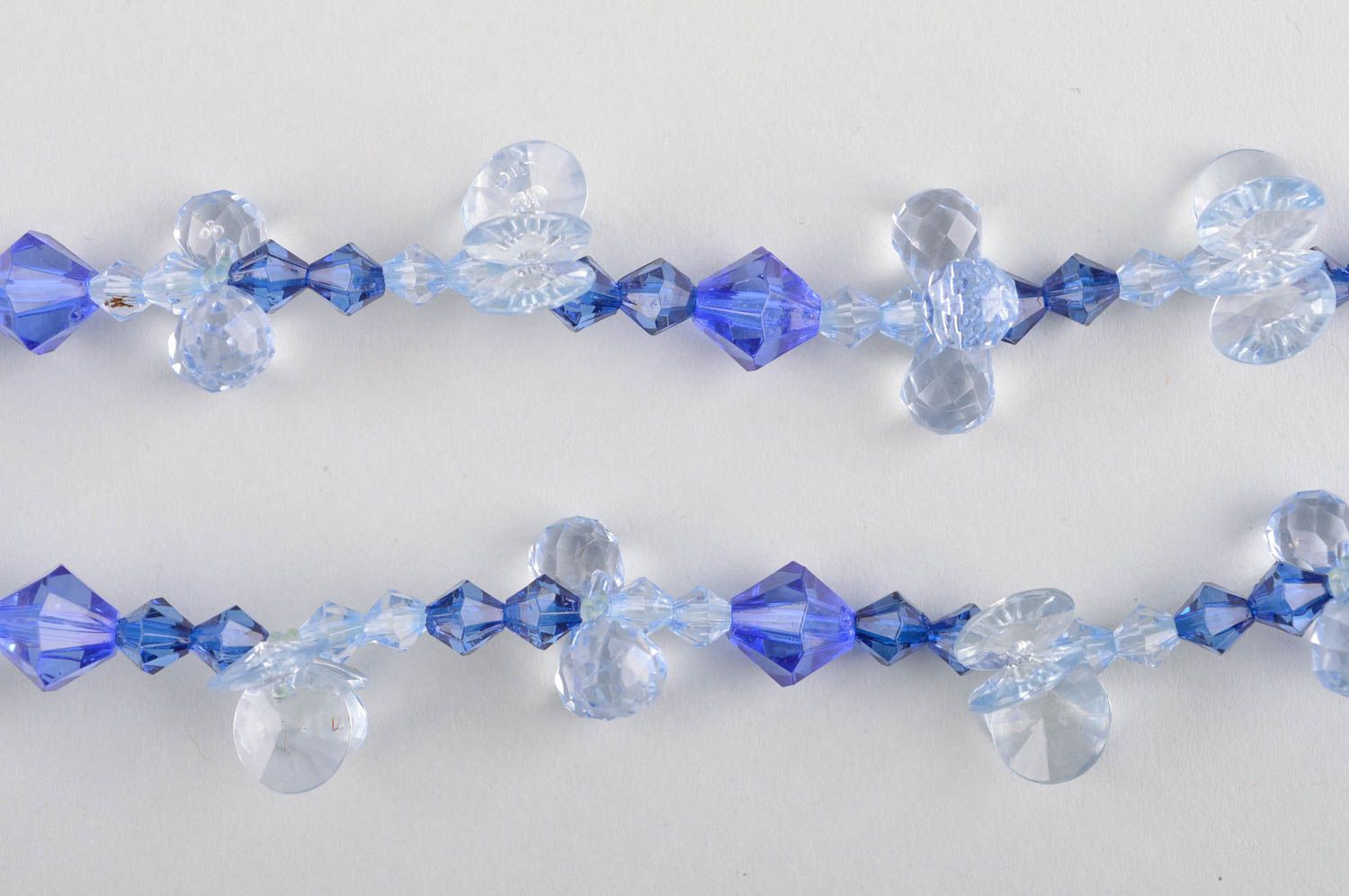 Ожерелье ручной работы женские бусы элитная бижутерия с кристаллами авторская фото 4