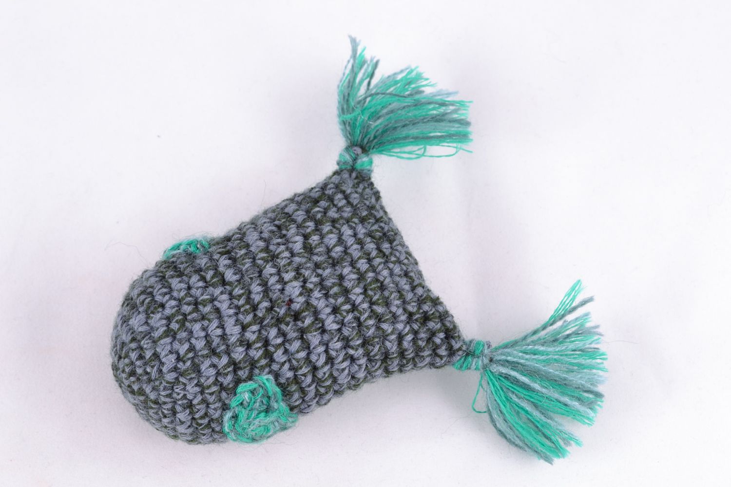 Jouet mou tricoté en fils hibou fait main petit cadeau original pour enfant  photo 4