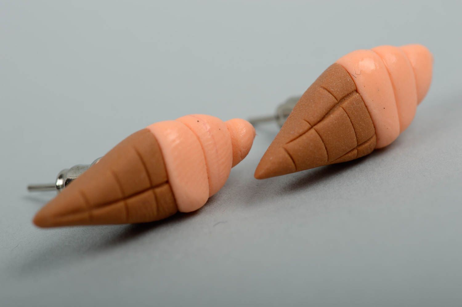 Unusual handmade plastic earrings funny stud earrings polymer clay ideas photo 3