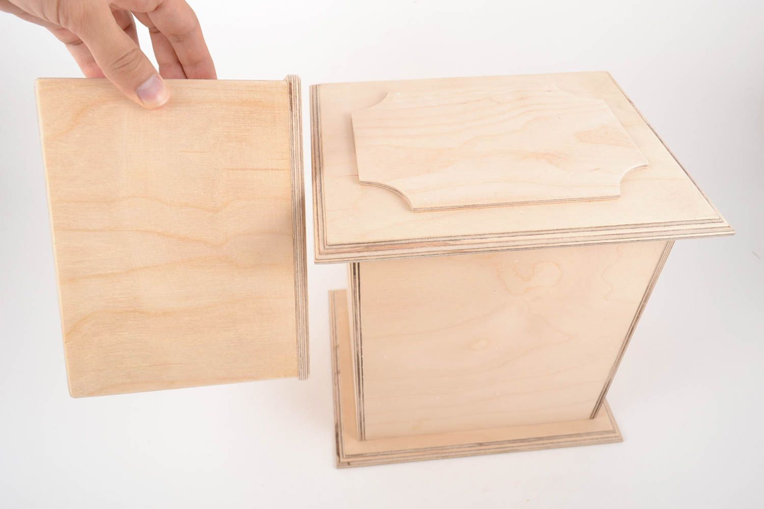 Caja para decorar hecha a mano de contrachapado mini cómoda con 6 secciones foto 5