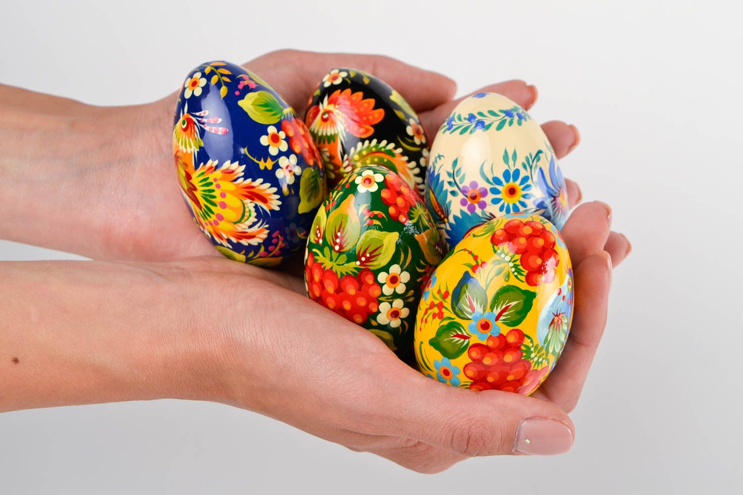 Decoración para Pascua artesanal huevo pintado regalo original de navidad foto 2