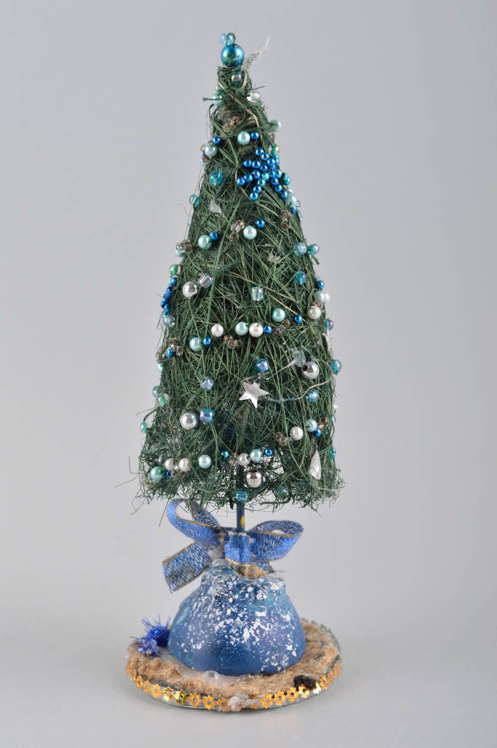 Árbol de Navidad hecho a mano elemento decorativo adorno de fin de año foto 2