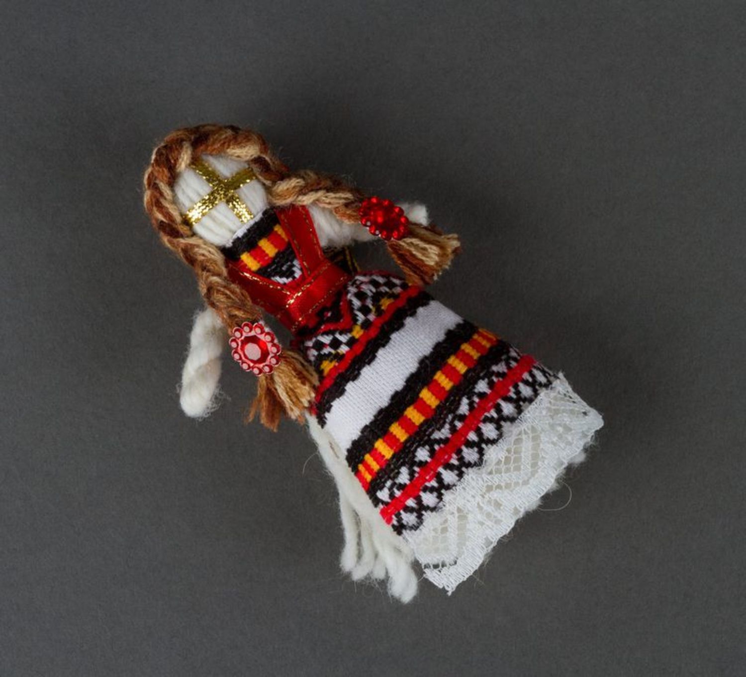 Magnete fatto a mano bambola talismano etnica decorazioni di frigorifero foto 3