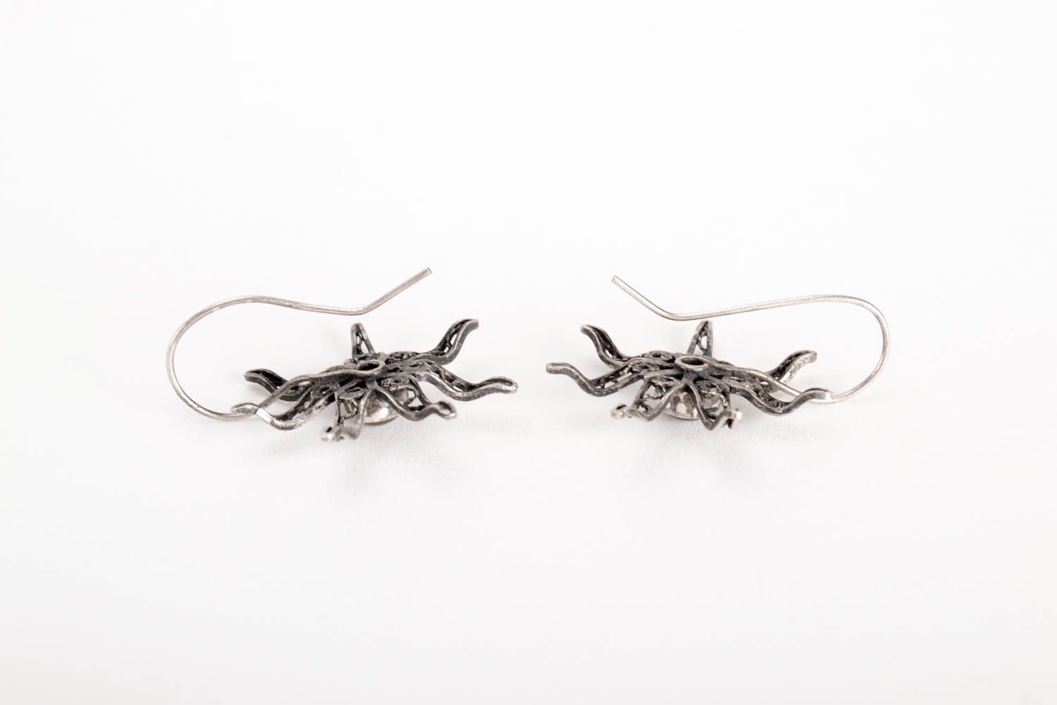 Handmade Silberschmuck Ohrringe silberne Ohrhänger Ohrringe für Damen originell foto 3