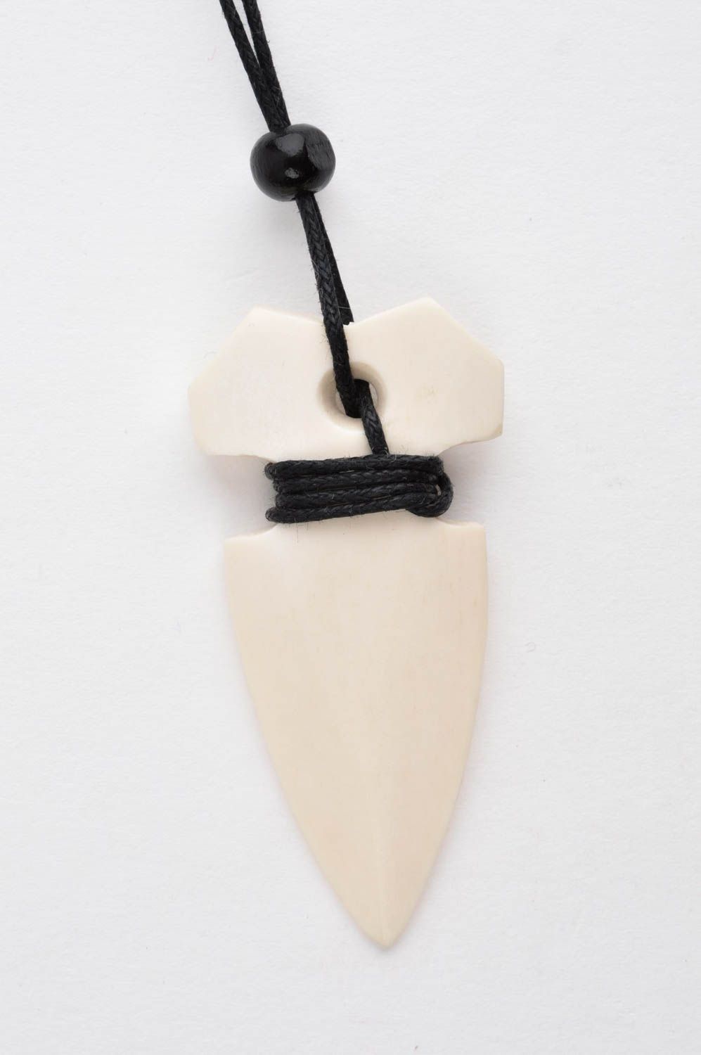 Neck accessory handmade unusual bone fang pendant necklace fashion jewelry photo 5