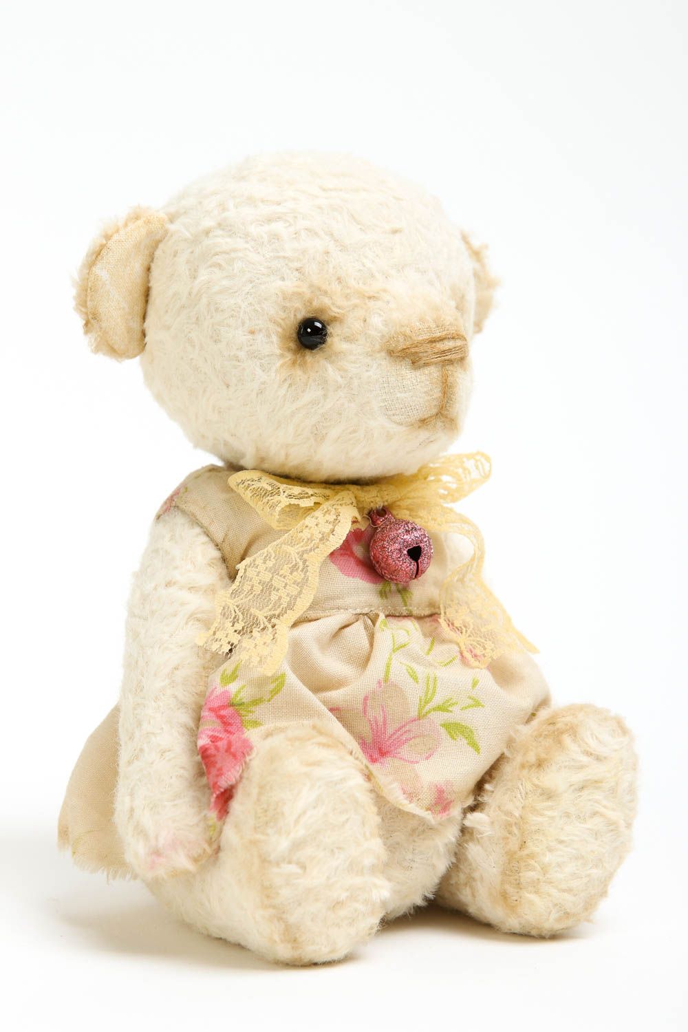 Peluche ourse faite main Jouet en tissu petit original Cadeau pour enfant photo 3