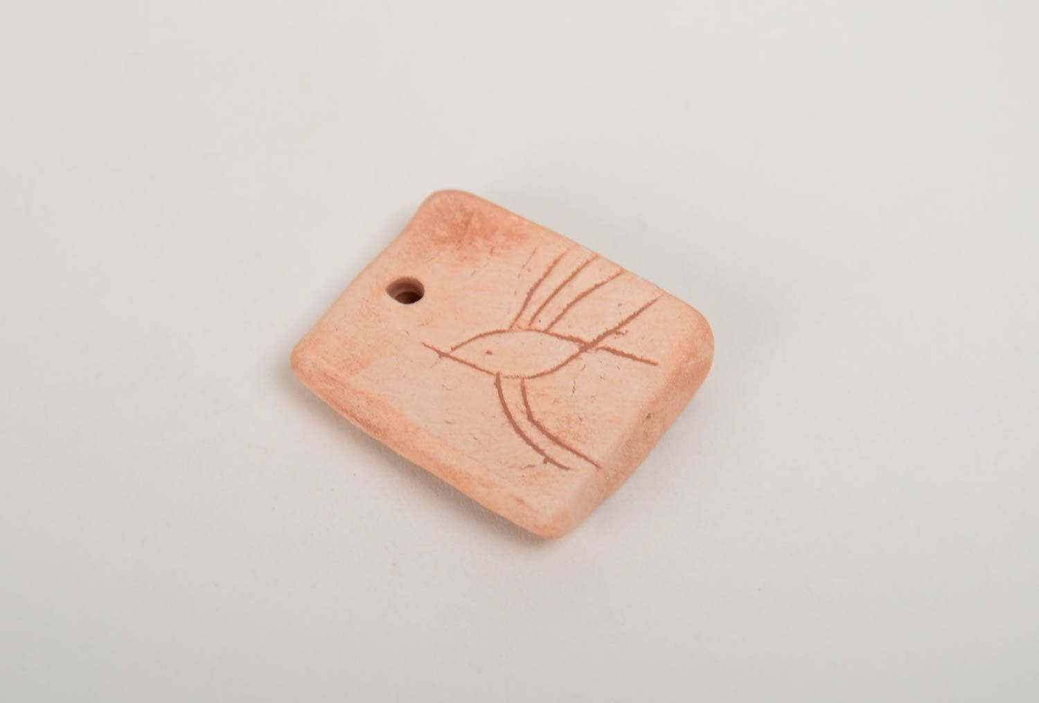 Beautiful handmade designer DIY clay blank pendant for creative work photo 3