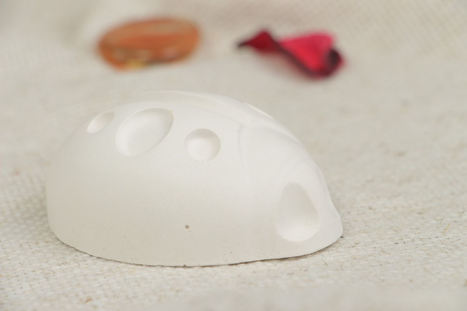 Handmade volume unpainted plaster craft blank for decoration figurine of Ladybird photo 5