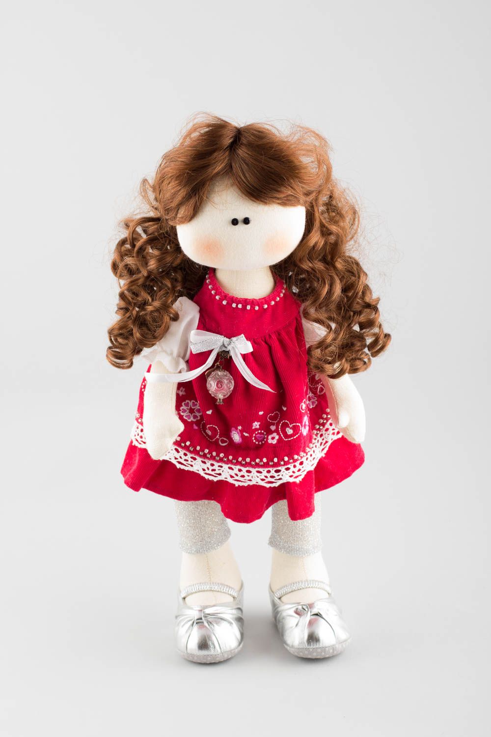 Künstlerische Puppe für Mädchen handmade schön aus Leinen originell foto 2