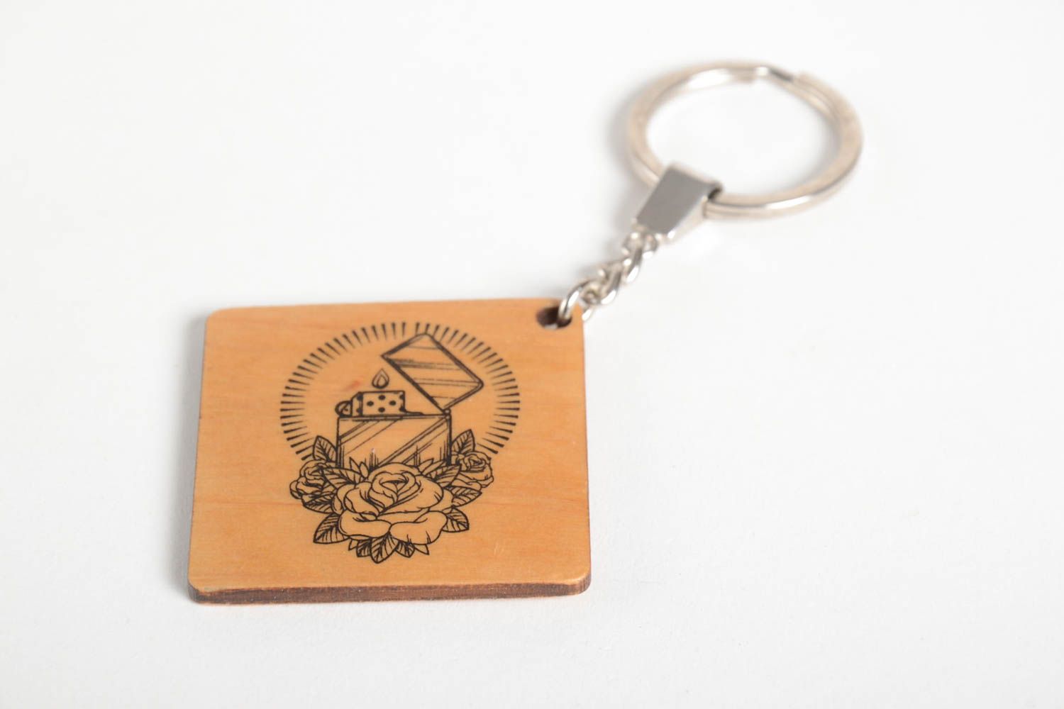 Handmade keychain unusual keychain designer accessory for key wooden souvenir photo 3