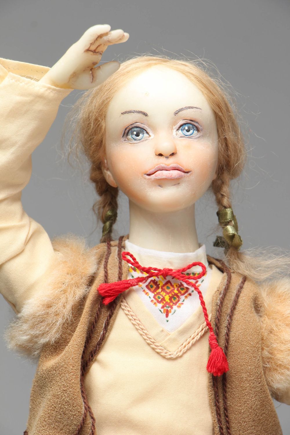 Designer handmade doll in ethnic suit photo 3