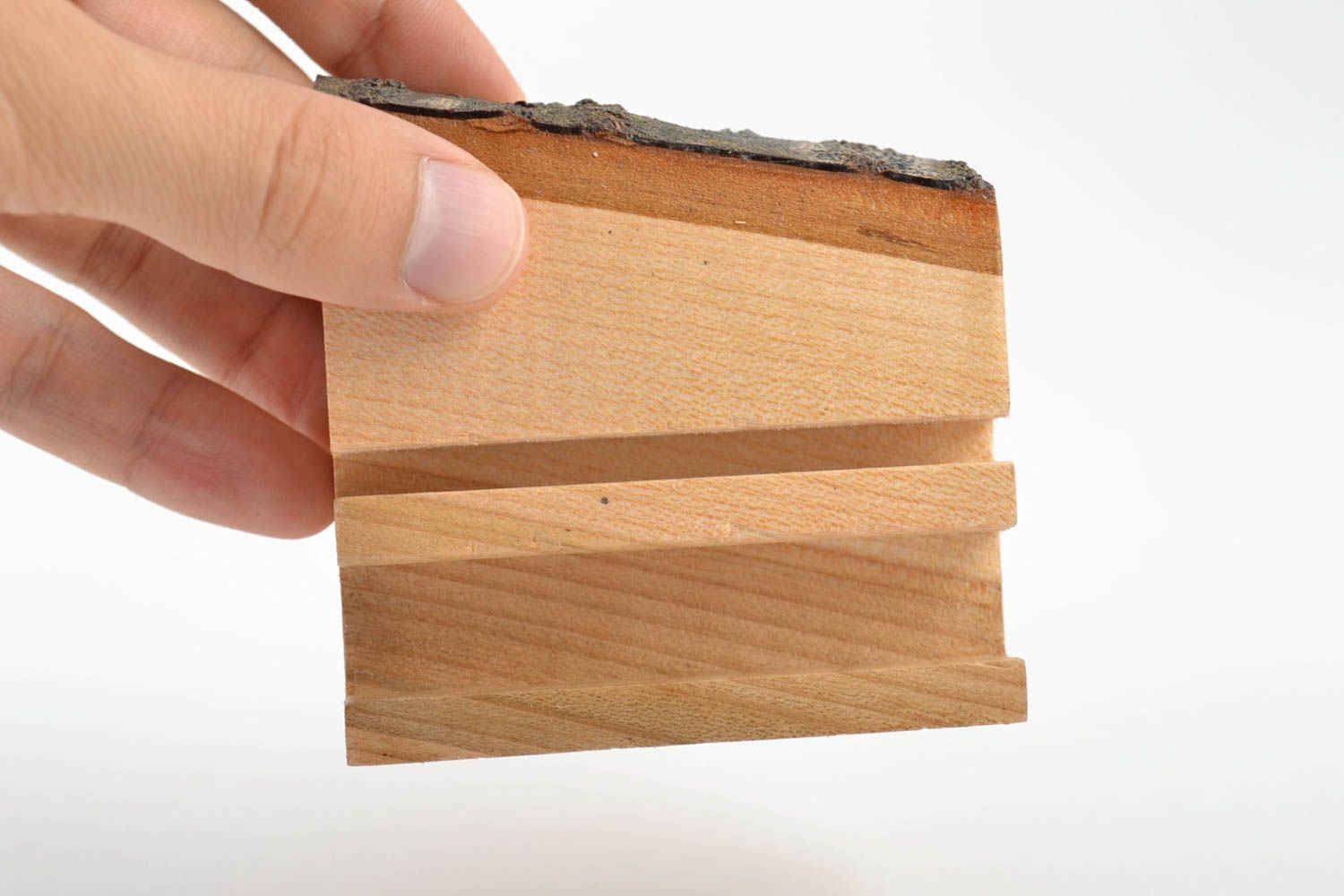 Support pour téléphone portable en bois fait main original accessoire stylé photo 5