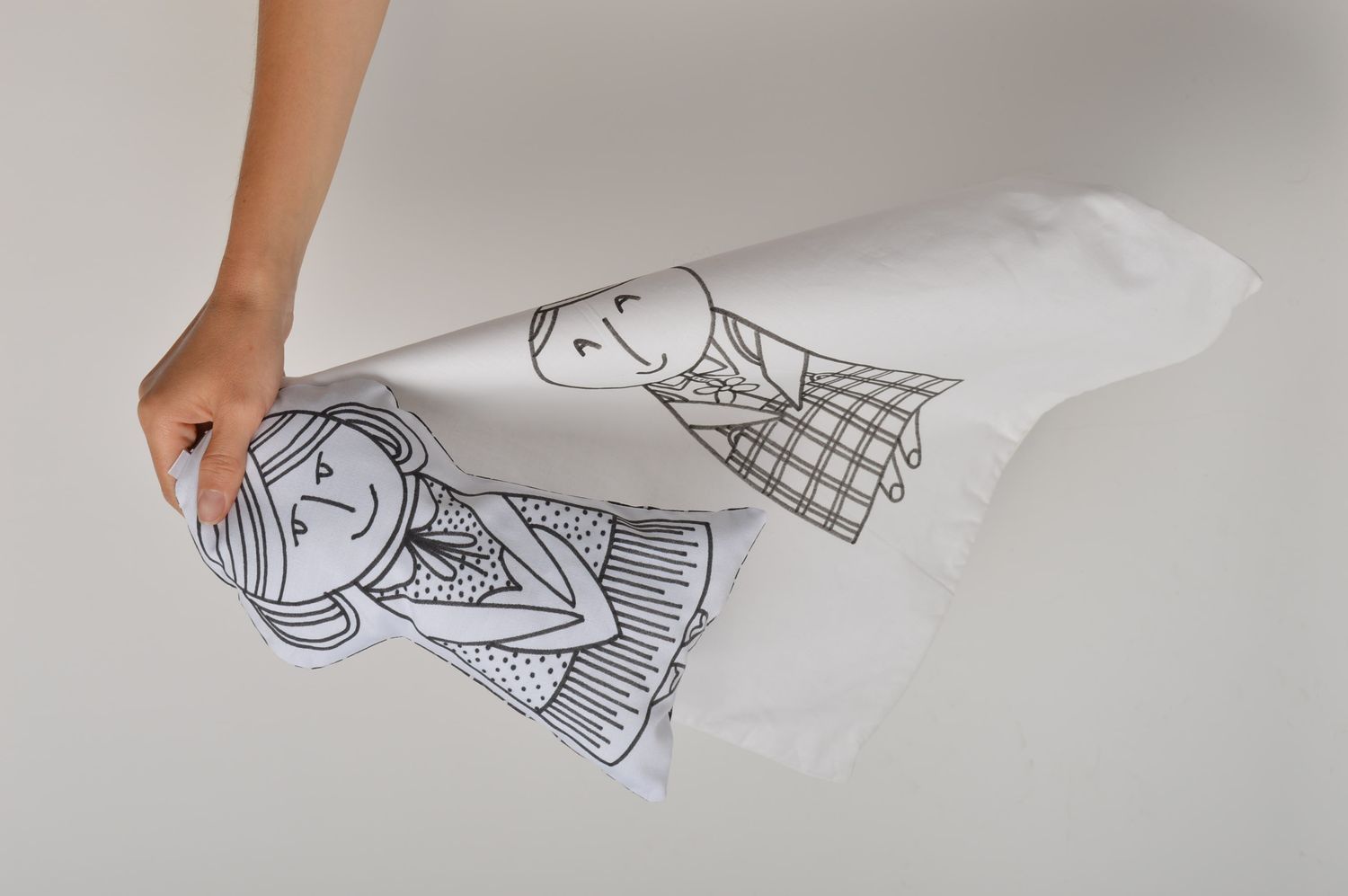 Белая наволочка хэнд мэйд декоративная наволочка подушка на диван набор фото 5