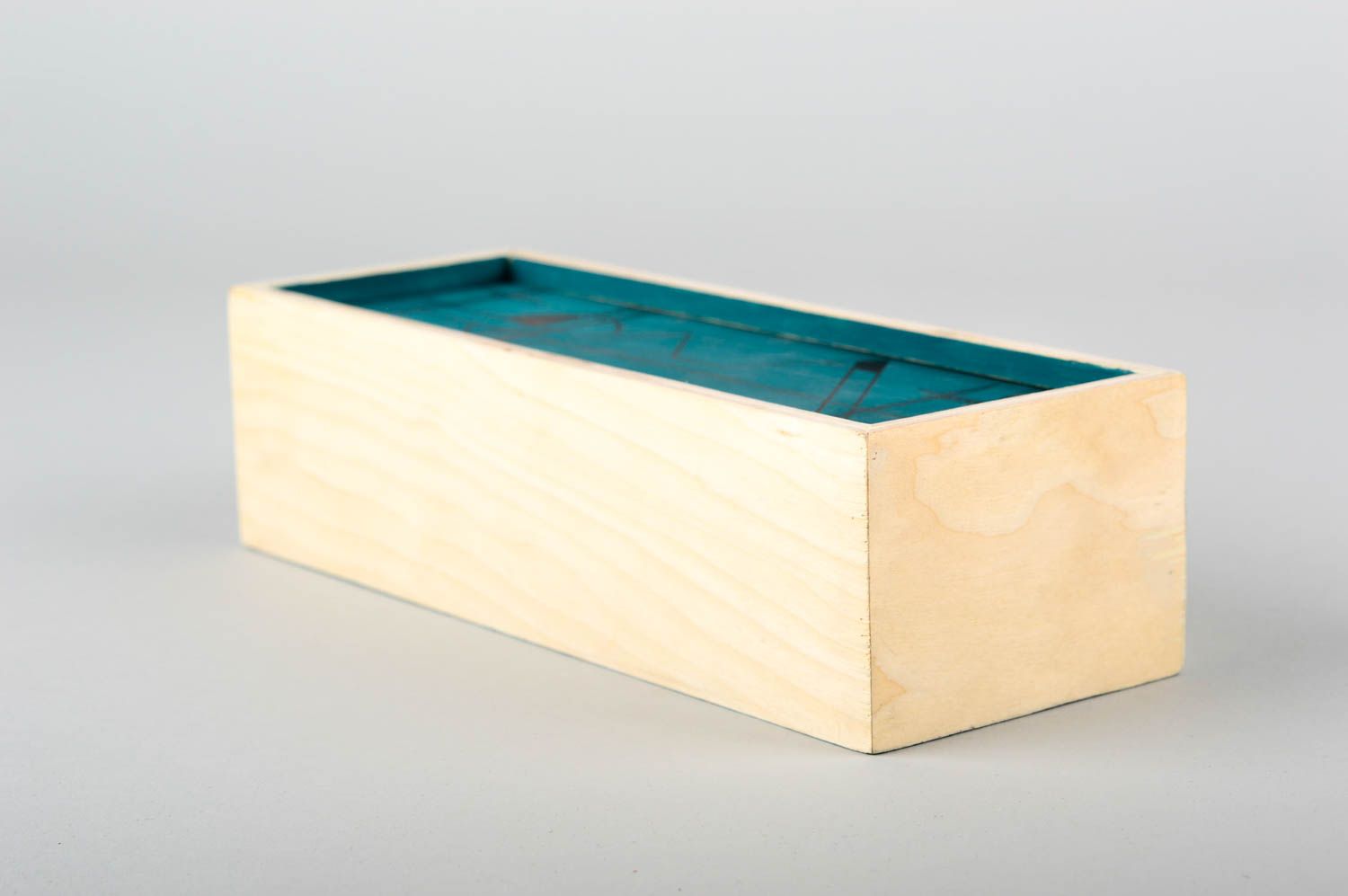Caja de madera decorada hecha a mano estuche para joyería regalo original  foto 4