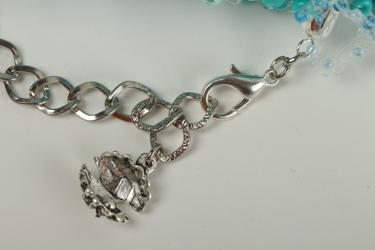 Bracelet en perles de rocaille Bijou fait main avec turquoise Cadeau femme photo 3