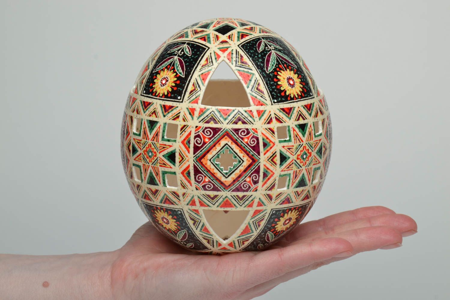 Easter ostrich egg with perforation photo 5