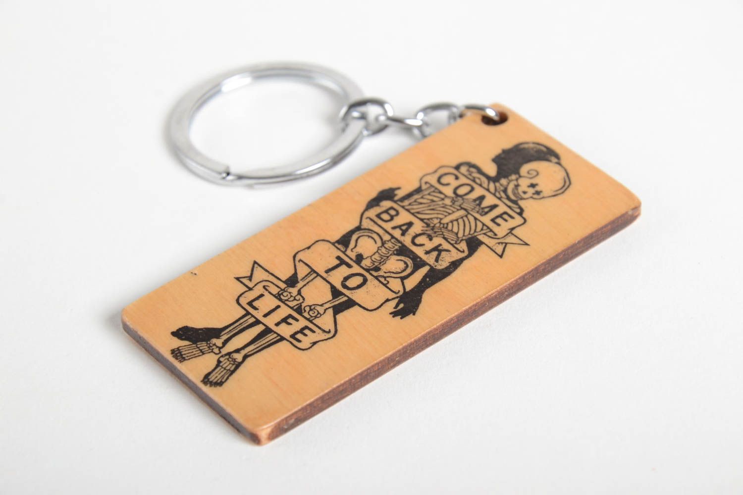 Handmade gifts wooden keychain key ring key accessories souvenir ideas photo 3
