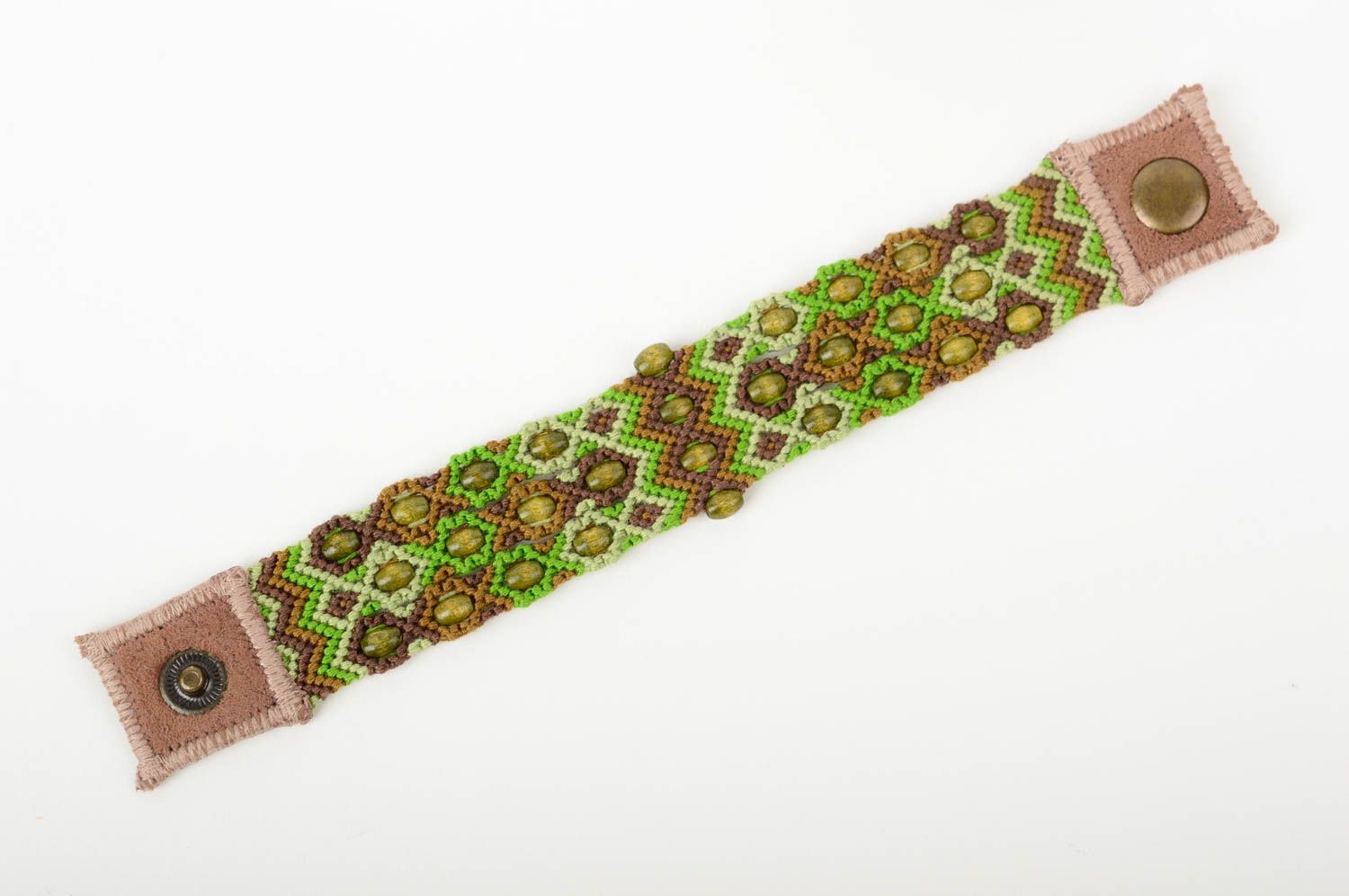 Armband textil handmade Schmuck geflochtenes Armband Damen Modeschmuck grün foto 2