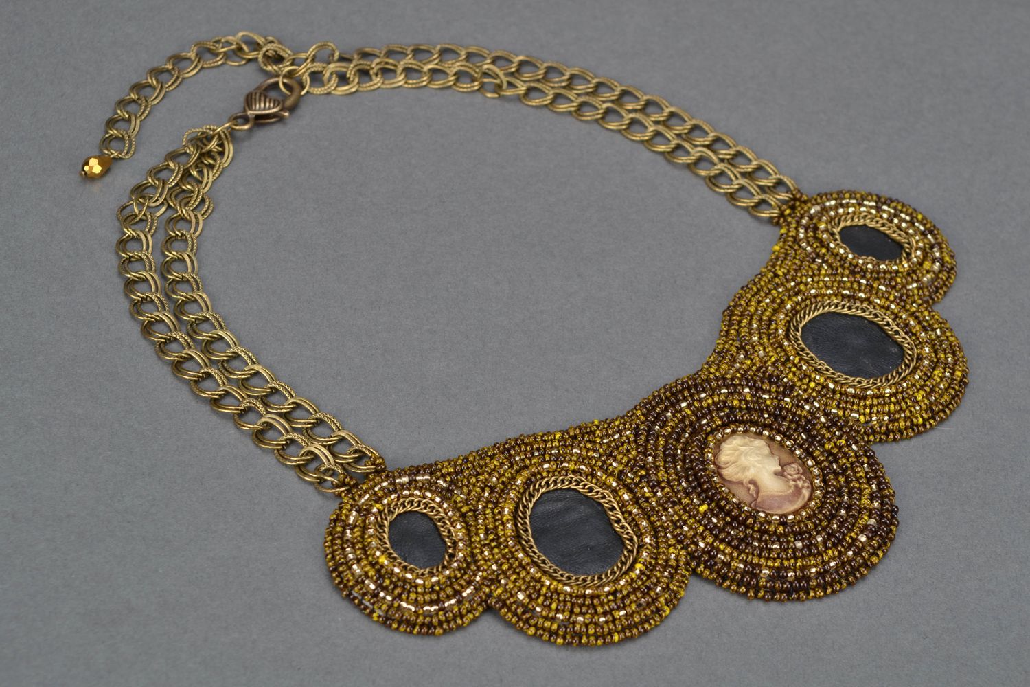 Handmade beaded necklace Milady photo 1