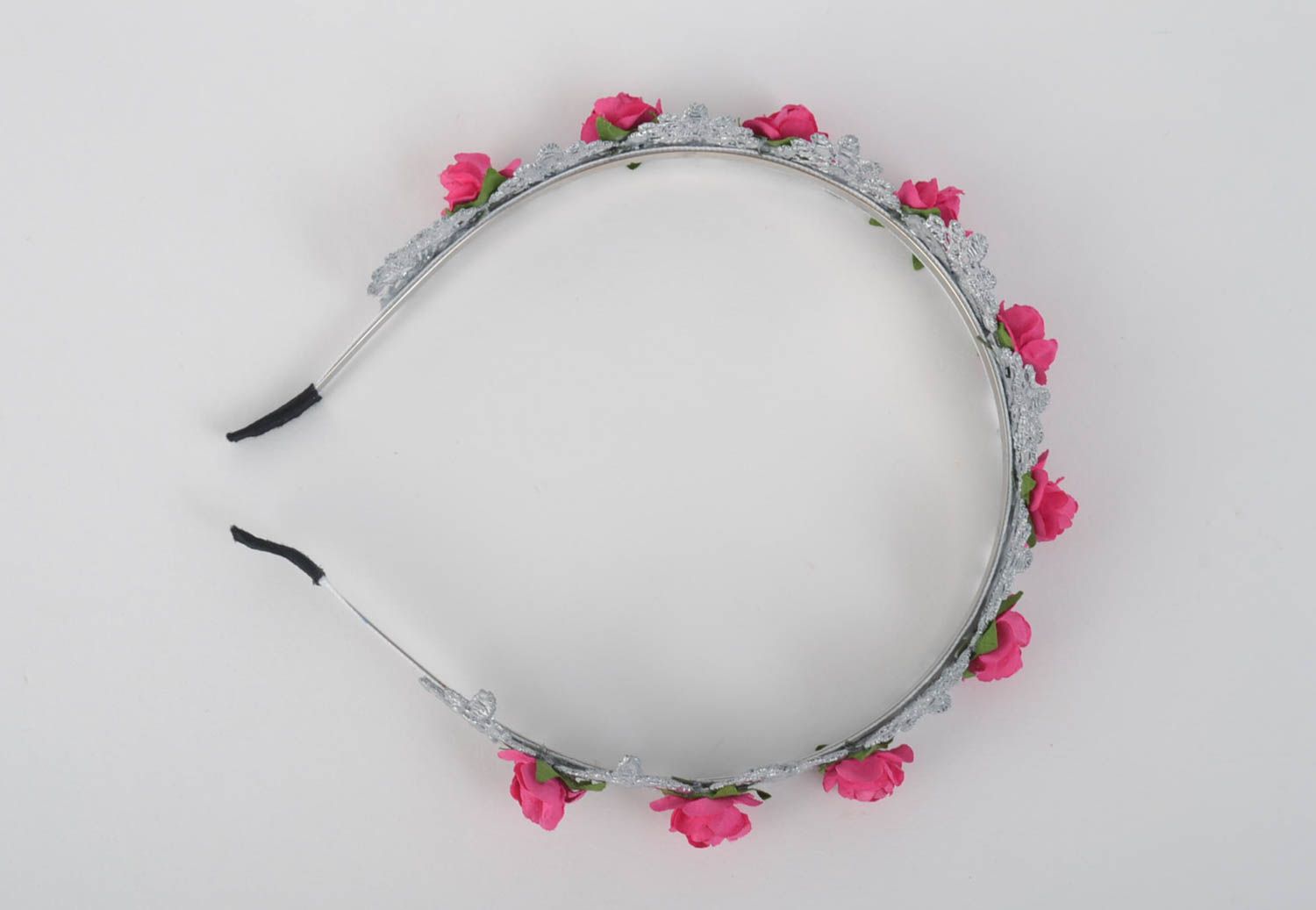 Beautiful handmade diadem hair band flower headband accessories for girls photo 3