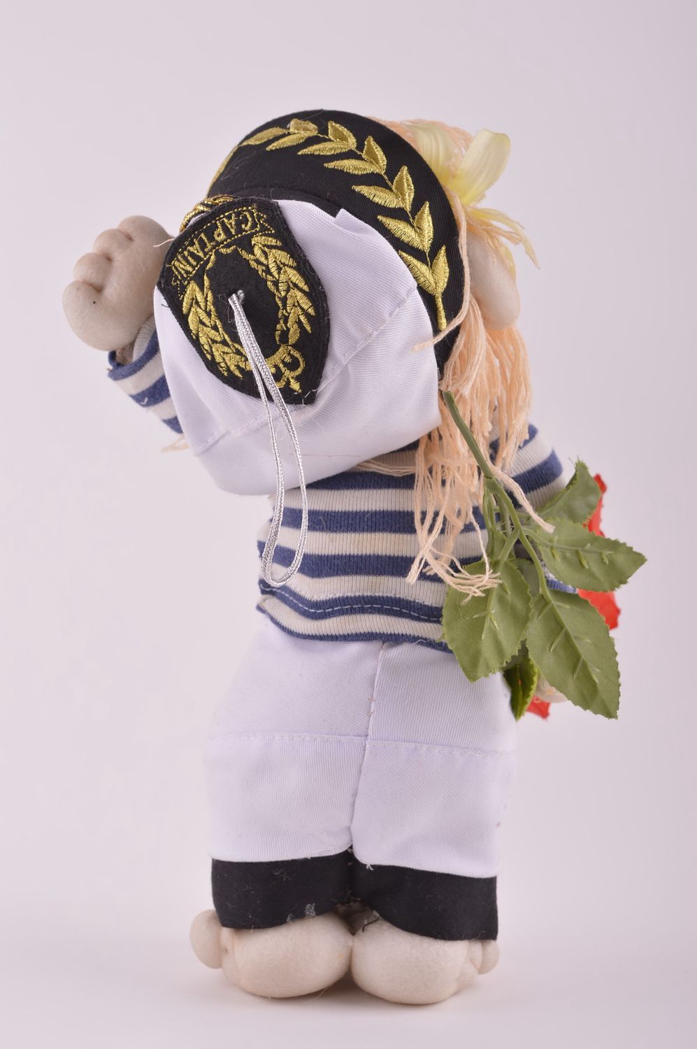Handmade soft toy unusual sailor toy cute toy for kids interesting gift  photo 4