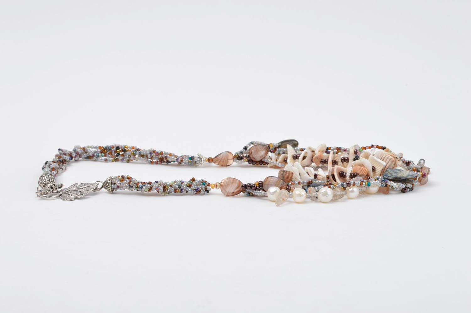 Collier perles de rocaille fait main Bijou femme multirangs Accessoire mode photo 2