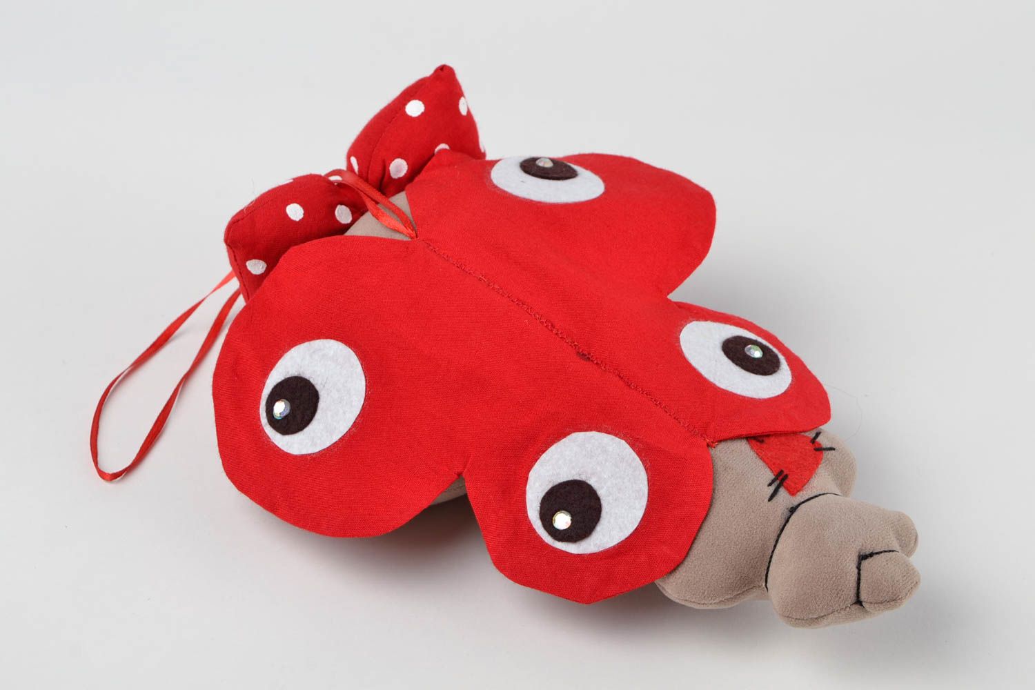 Игрушка бабочка игрушки ручной работы интересный подарок Мотылек из коттона фото 1