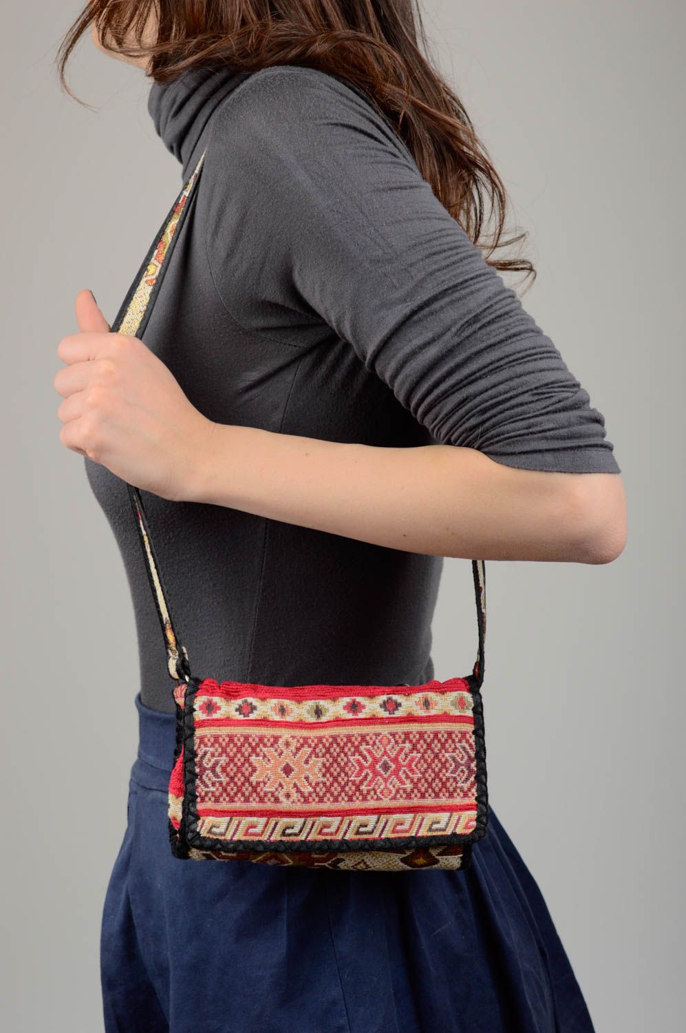 Bolso hecho a mano cruzando un hombro accesorio femenino regalo para mujeres foto 2