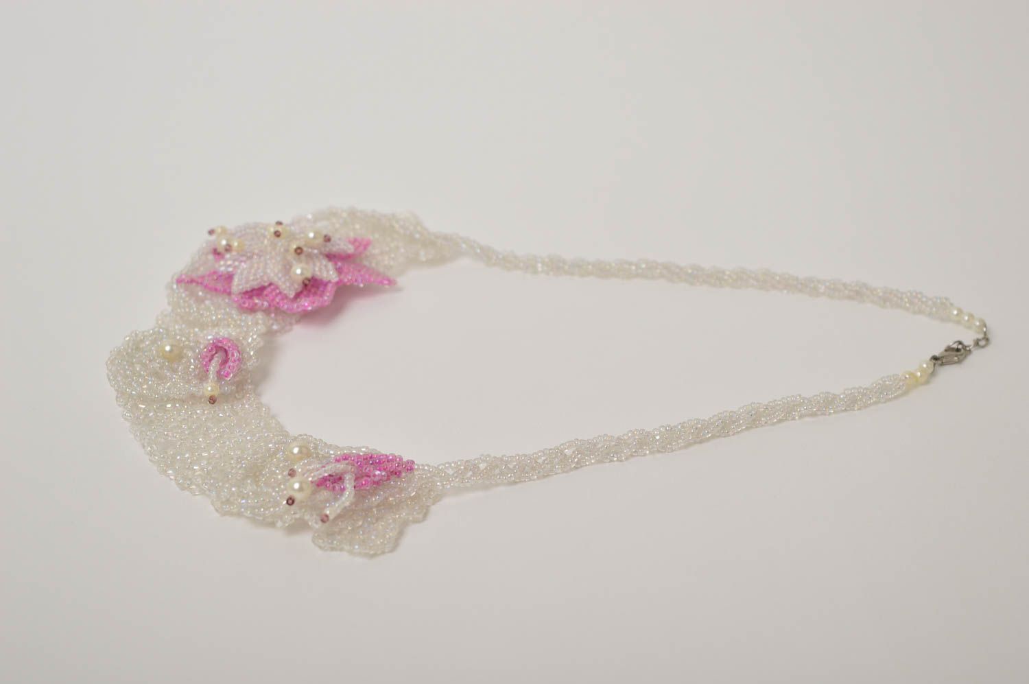 Handmade cute designer necklace beaded stylish necklace elegant accessory photo 3