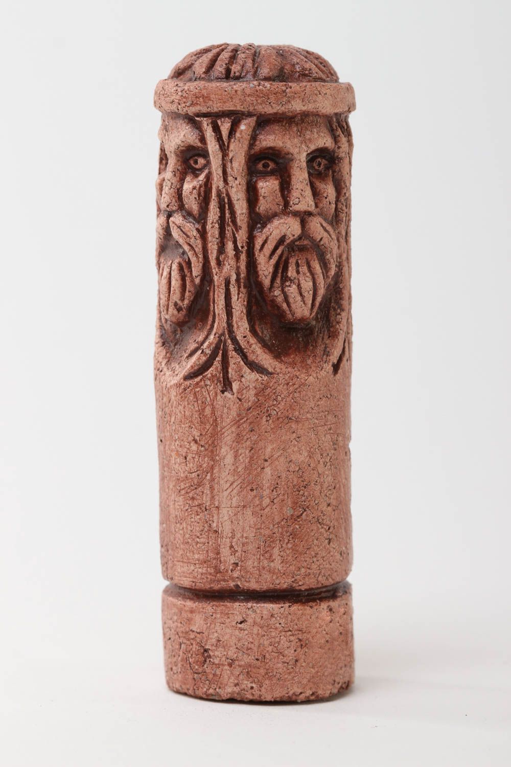Figura de arcilla decoración de hogar artesanal amuleto de casa eslavo foto 3