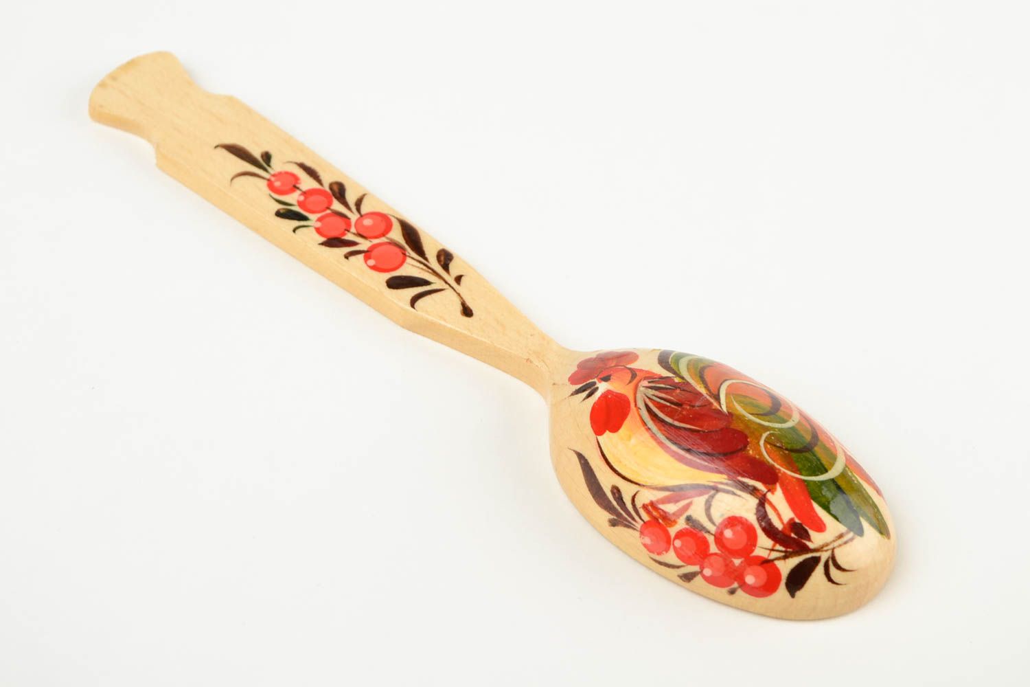 Cuchara de madera hecha a mano con ornamento regalo original utensilio de cocina foto 5