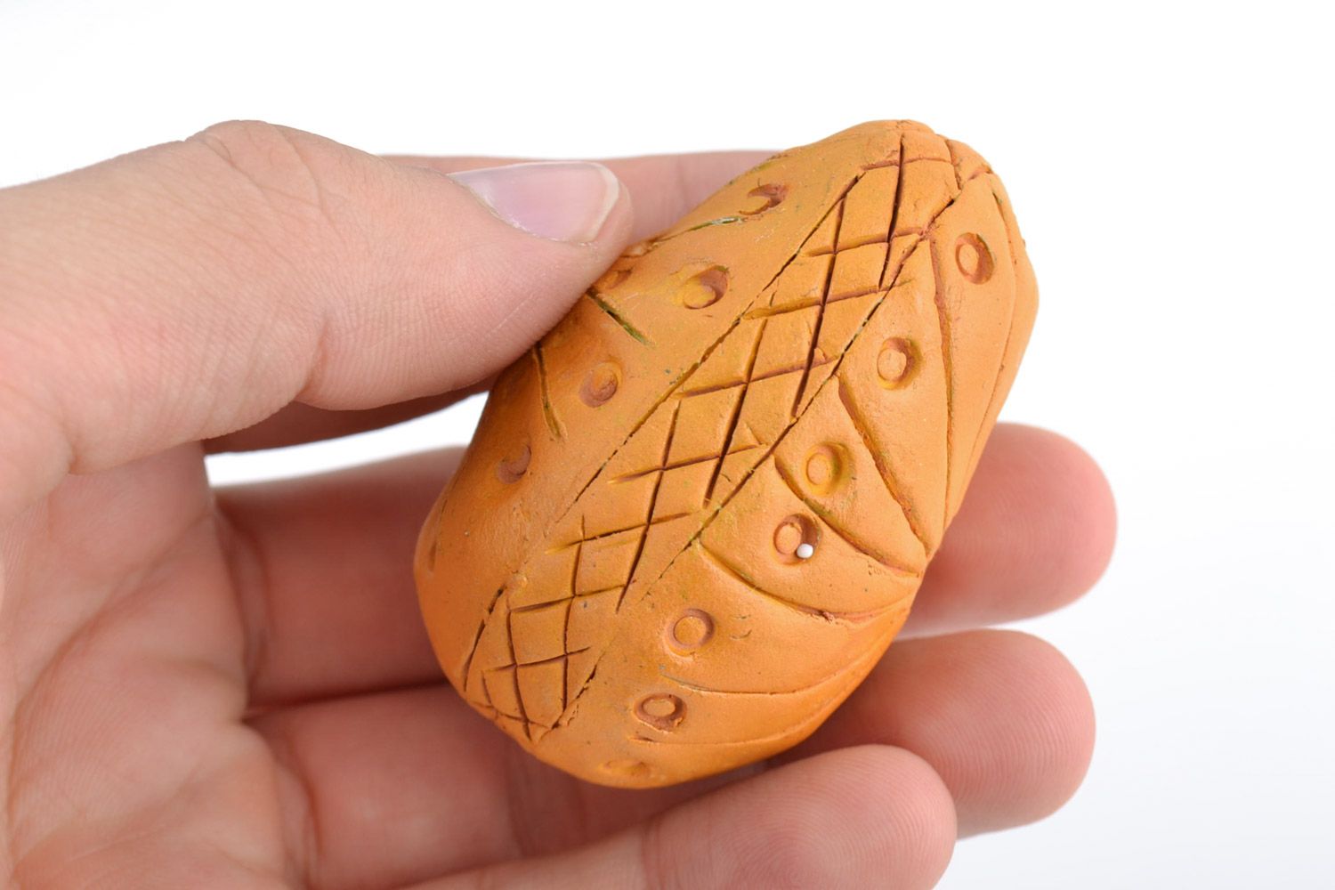 Декоративное пасхальное яйцо глиняное расписанное акриловыми красками хэнд мэйд фото 2