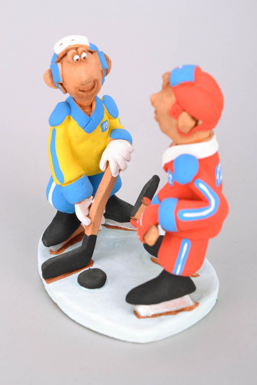 Dekorative Keramik Statuette Eishockey foto 3