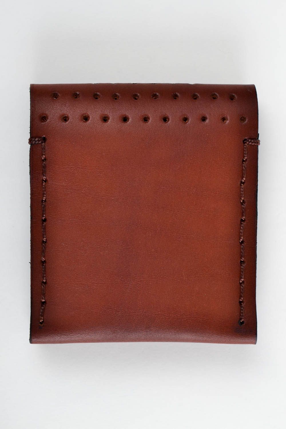 Handmade stilvolle Leder Geldbörse Accessoire für Männer Herren Geldbeutel klein foto 5