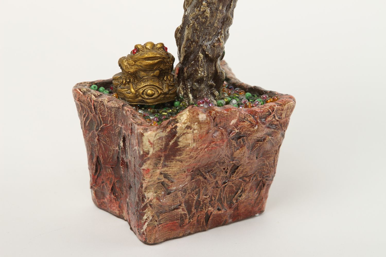 Topario artificial hecho a mano elemento decorativo árbol de piedras naturales foto 3
