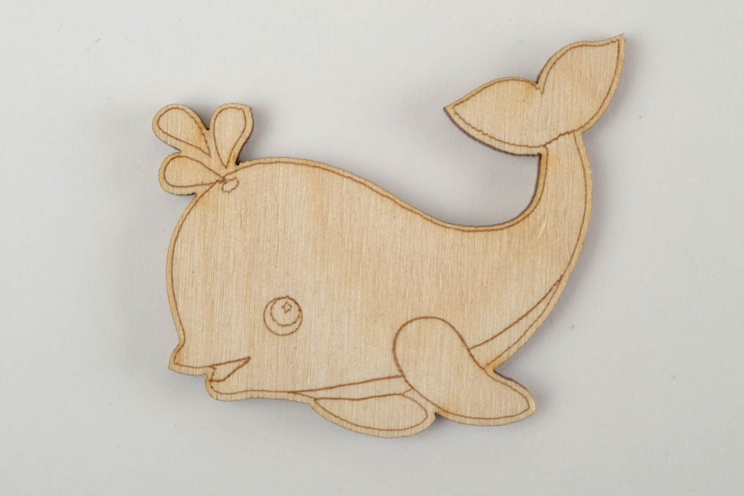 Handgeschaffene Figur zum Bemalen Holz Rohling Miniatur Figur Delfin schön toll foto 4