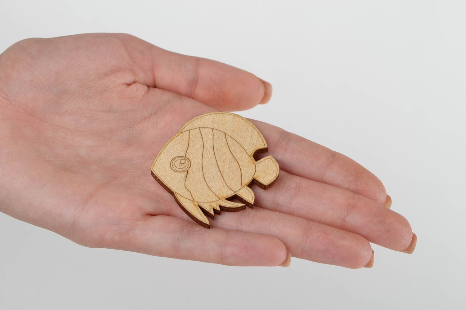 Rohling zum Bemalen handmade Miniatur bemalen stilvoll Fisch Figur ungewöhnlich foto 2
