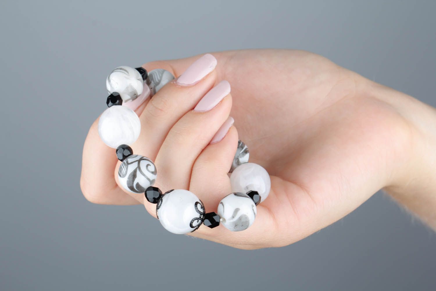Bracelete de pedras naturais feito à mão pulseira feminina com contas acessórios artesanais foto 4